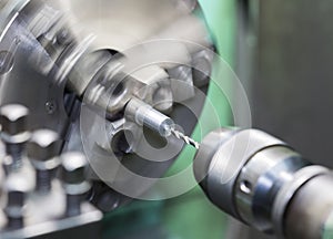 Drilling by lathe machine