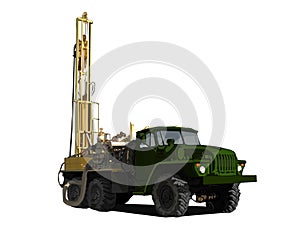 Drilling machine, isolated vector image