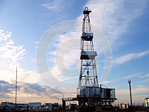 Drilling of oil wells photo