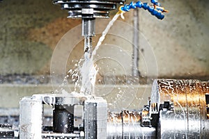 Drilling process of metal on machine tool