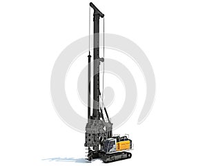 Drilling Rig 3D rendering on white background