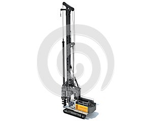 Drilling Rig 3D rendering on white background