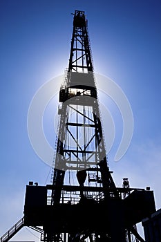 Drilling rig in the clouds