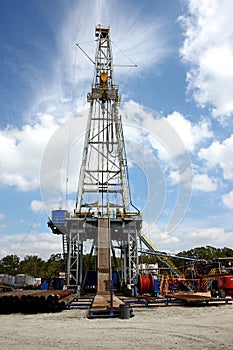 Drilling rig in the clouds