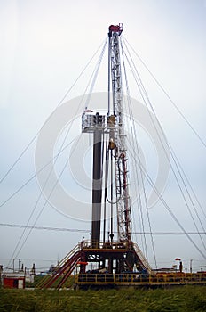 Drilling rig in the clouds