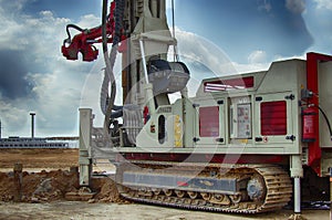 Drilling rig. Drilling deep wells in the bowels of the earth. Industry and construction. Mineral exploration - oil, gas and other.