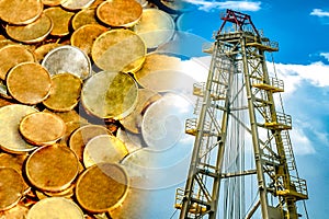 Drilling rig for mining amid money .