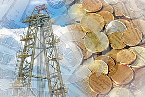 Drilling rig for mining amid money .