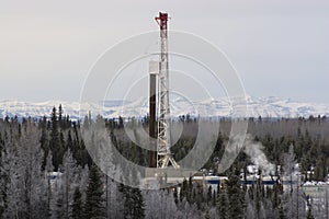 Drilling Rig in the Mountains