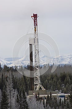 Drilling Rig in the Mountains