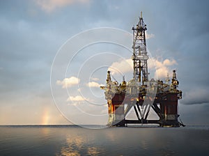 Drilling rig on the ocean