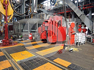 Drilling rig offshore rig floor equipment.