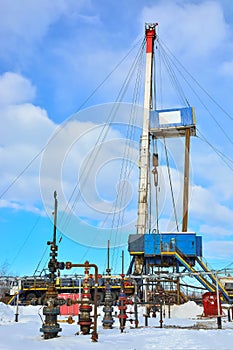 The drilling rig to drill for oil and gas.