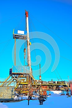 The drilling rig to drill for oil and gas.