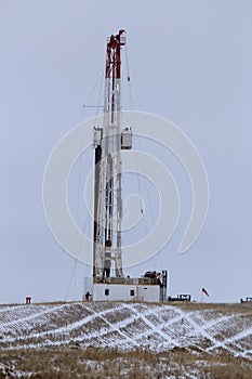 Drilling Rig in Winter