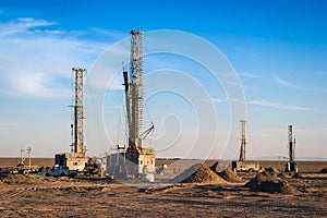 Drilling rigs.