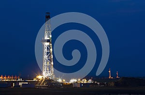 Drilling tower night shanxi china