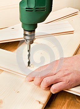 Drilling wood