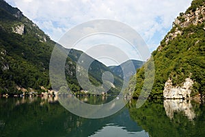 Drina river canyon in summer