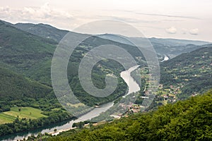 Drina River in the Valley of Tara National Park