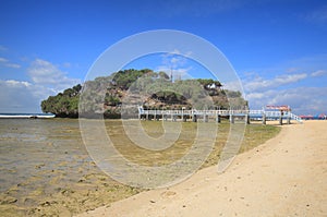 Drini Island famous beach in Jogjakarta