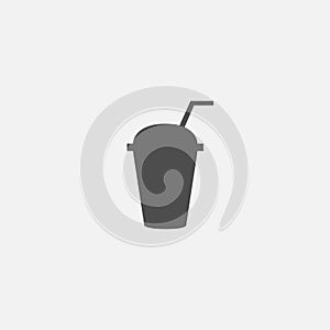 Drink coffee web line flat icon