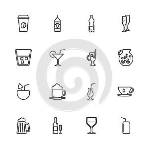 Drink - Flat Vector Icons