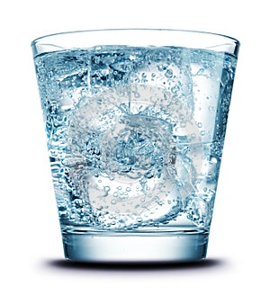 Drink with ice close-up