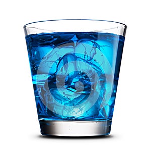 Drink with ice close-up