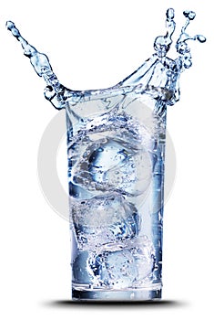 Drink with ice close-up