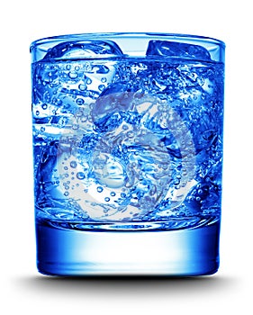 Drink with ice close-up