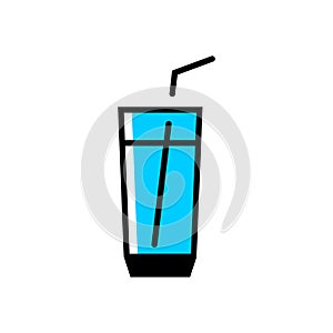 Drink icon in line style. Vector illustration