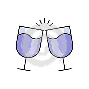 Drink vector flat color icon