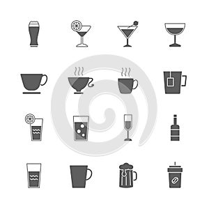 Drink icons set