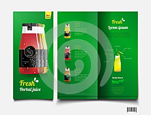 Drink juice. brochure template. vector file