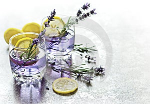 Drink lemon lavender flowers summer lemonade