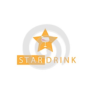 drink logo vector illustration star design template