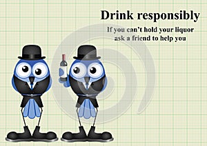 Drink responsibly message