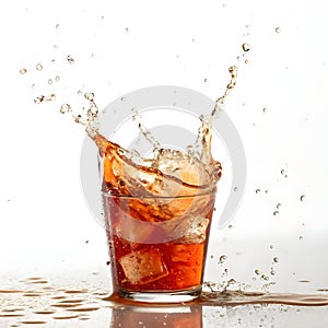 Drink splash isolated on white