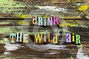 Drink wild air enjoy life free wander explore