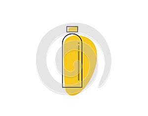 Drinking bottles Icon on white background in vector illustration