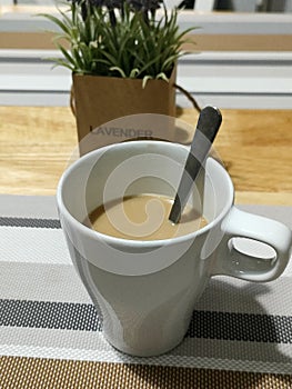 Drinking a cup of coffee this evening