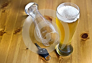Drinking and driving concept