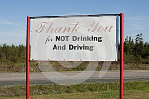 Drinking And Driving Sign