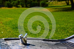 Drinking fountain in park