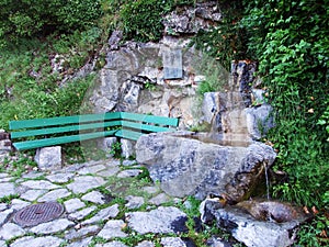 Drinking fountain in the Sargans settlement