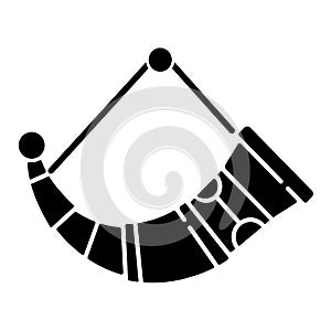 Drinking horns black glyph icon