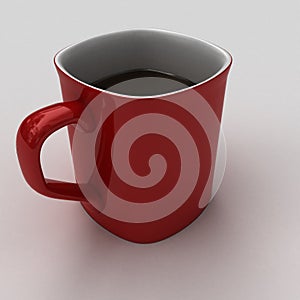 Drinking a hot cup of hot chocolate or coffe