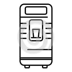 Drinking machine in shop icon outline vector. Vessel cooling