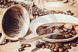 The drinking morning coffee . guesswork